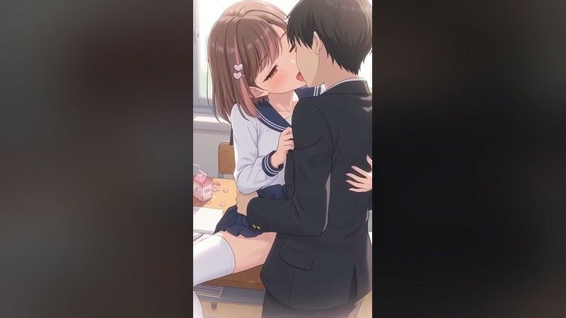 いちゃラブセックス35連発！制服JKと濃厚ディープキスで搾り取られる【スマホ縦型アニメ/フルボイス】 - サンプル画像 5