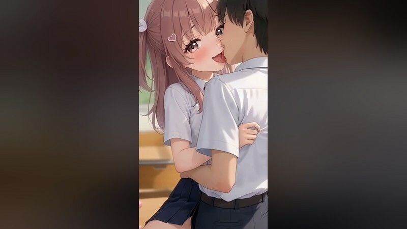 いちゃラブセックス35連発！制服JKと濃厚ディープキスで搾り取られる【スマホ縦型アニメ/フルボイス】 - サンプル画像 6