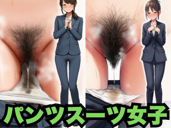 パンツスーツ女子の汗臭い恥ずかしいクロッチ（500枚分）