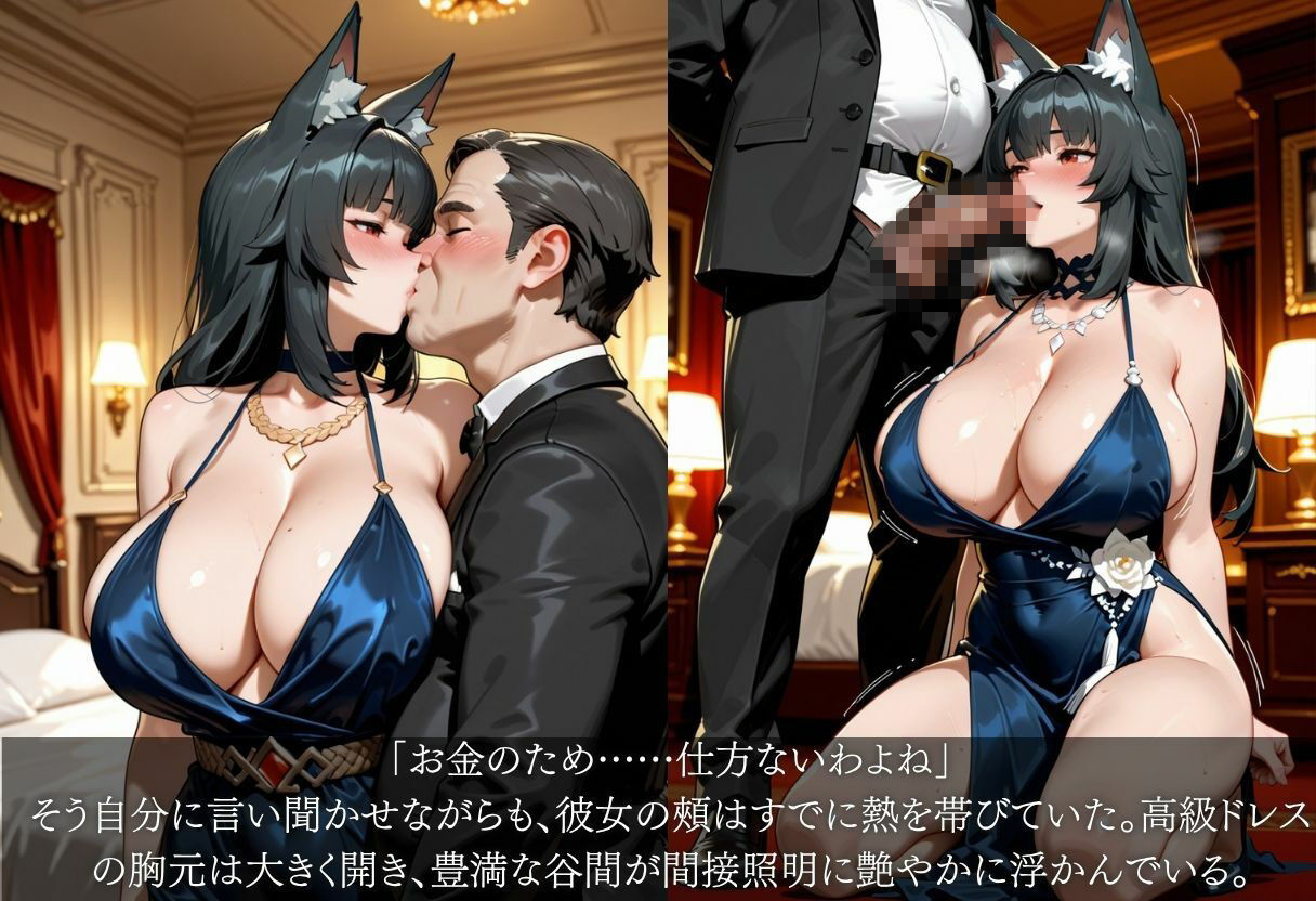 巨乳美女がお金のために富豪老人にご奉仕 - サンプル画像 2