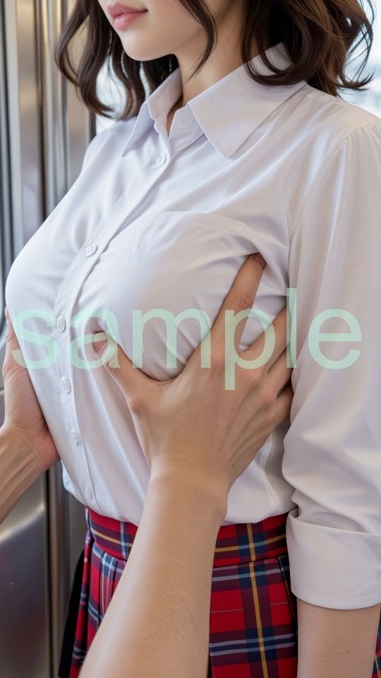 お触り痴〇電車 制服編 - サンプル画像 2