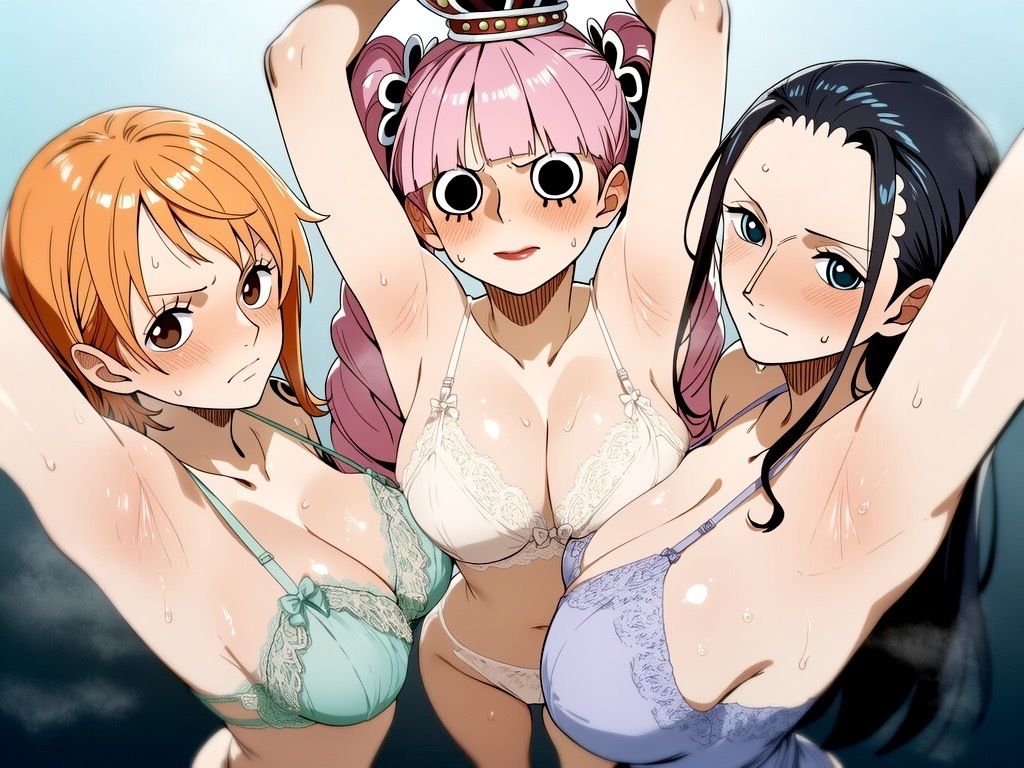 【ワキフェチ】ONEPIECE_ヒロイン9人_ばんざい＆恥じらいグラビア画集 - サンプル画像 1