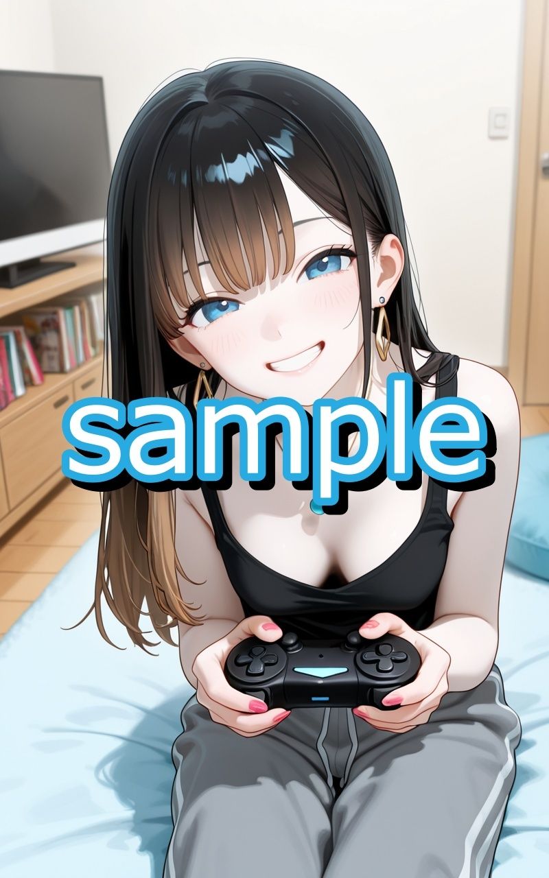 オタクに優しいギャルがゲームに負けた腹いせに押し倒して襲われちゃうイラスト集 - サンプル画像 1
