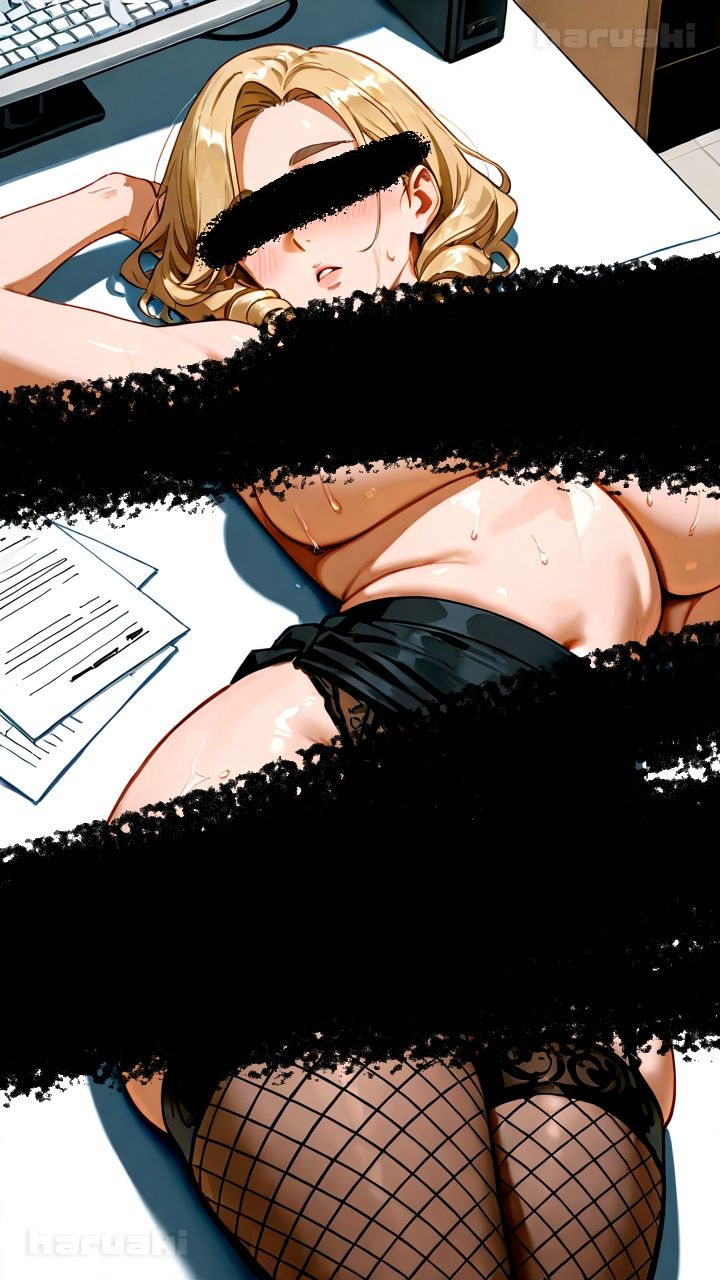 【AIアニメ巨乳美女写真集】Vol.17おっぱい性奉仕が大事なお仕事の金髪秘書森永さん - サンプル画像 2