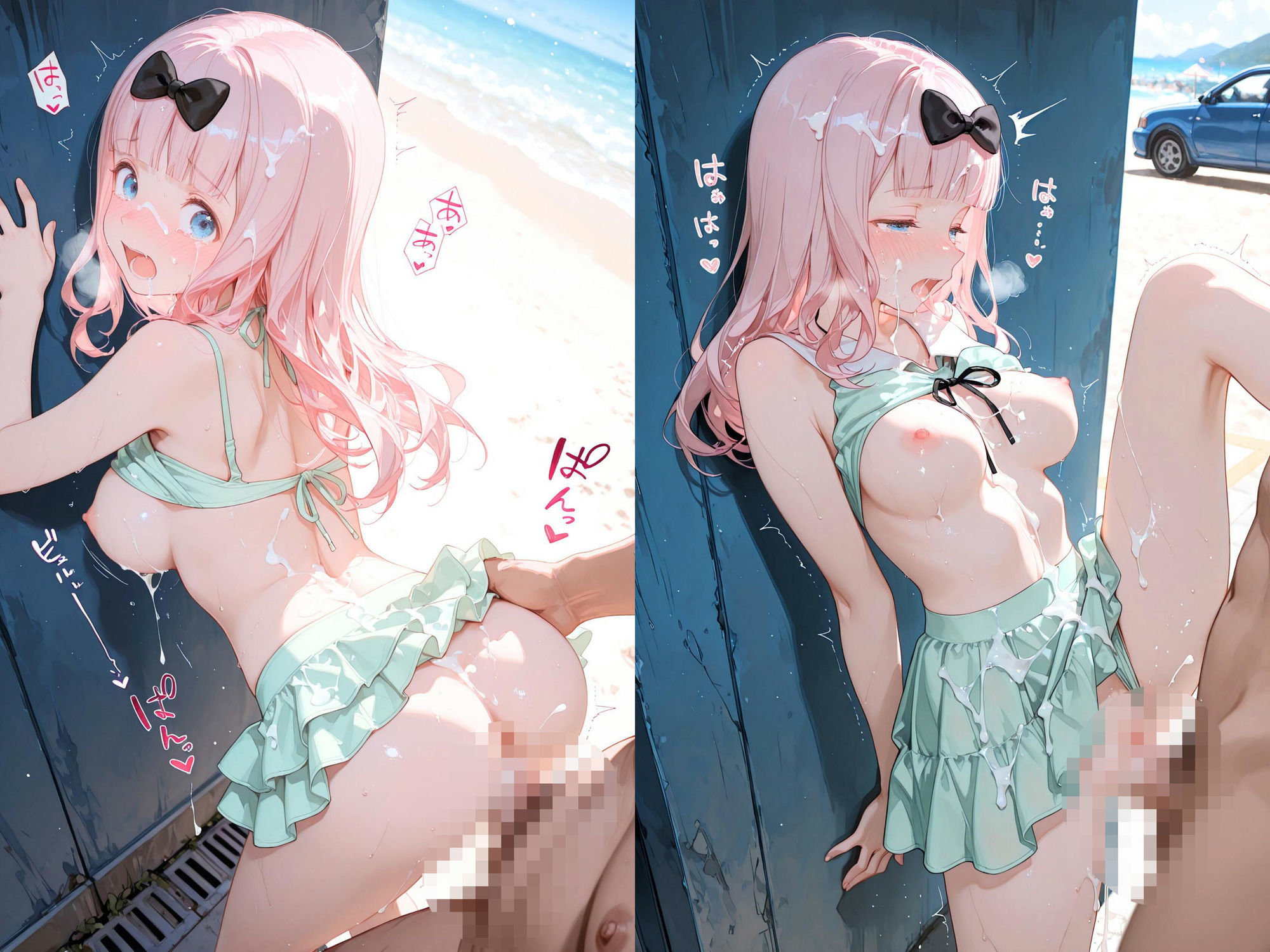 【4K動画付き】ヒロインと海辺の誘惑:藤原ち〇編 かぐや様は告〇せたい 4K高画質 - サンプル画像 6
