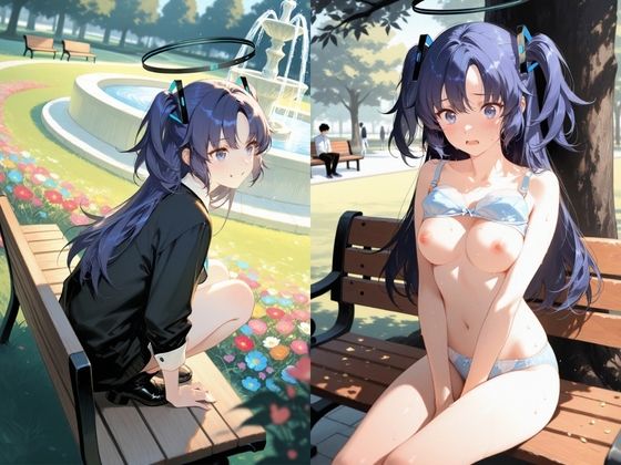 風紀委員の純潔が汚される時:公園の黄昏に目覚める〇瀬ユ〇カ - サンプル画像 1