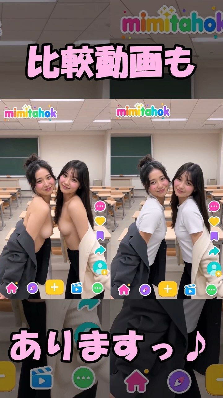 えっちとっく 着衣と脱衣のダンス比較 - サンプル画像 4