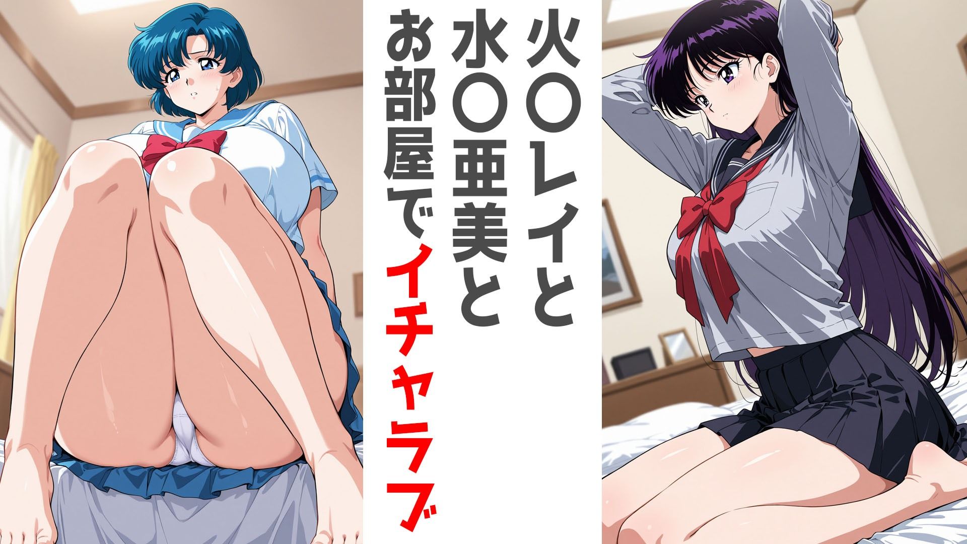 巨乳制服せんしとお部屋で。水○亜美編・火○レイ編 - サンプル画像 1