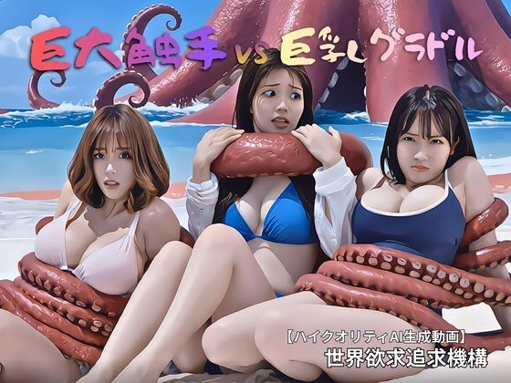 巨大触手 VS 巨乳グラドル
