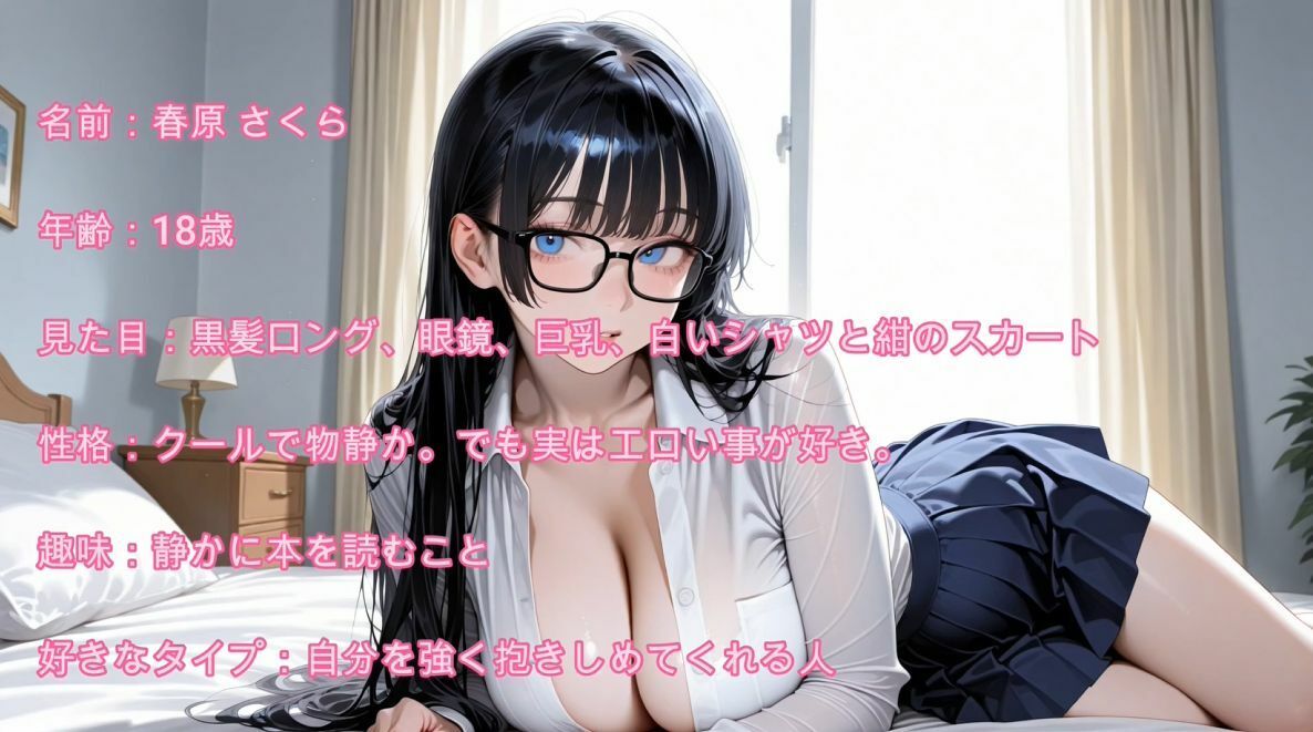 【4K】巨乳の優等生メガネJK3人と濃厚中出しセックス - サンプル画像 7