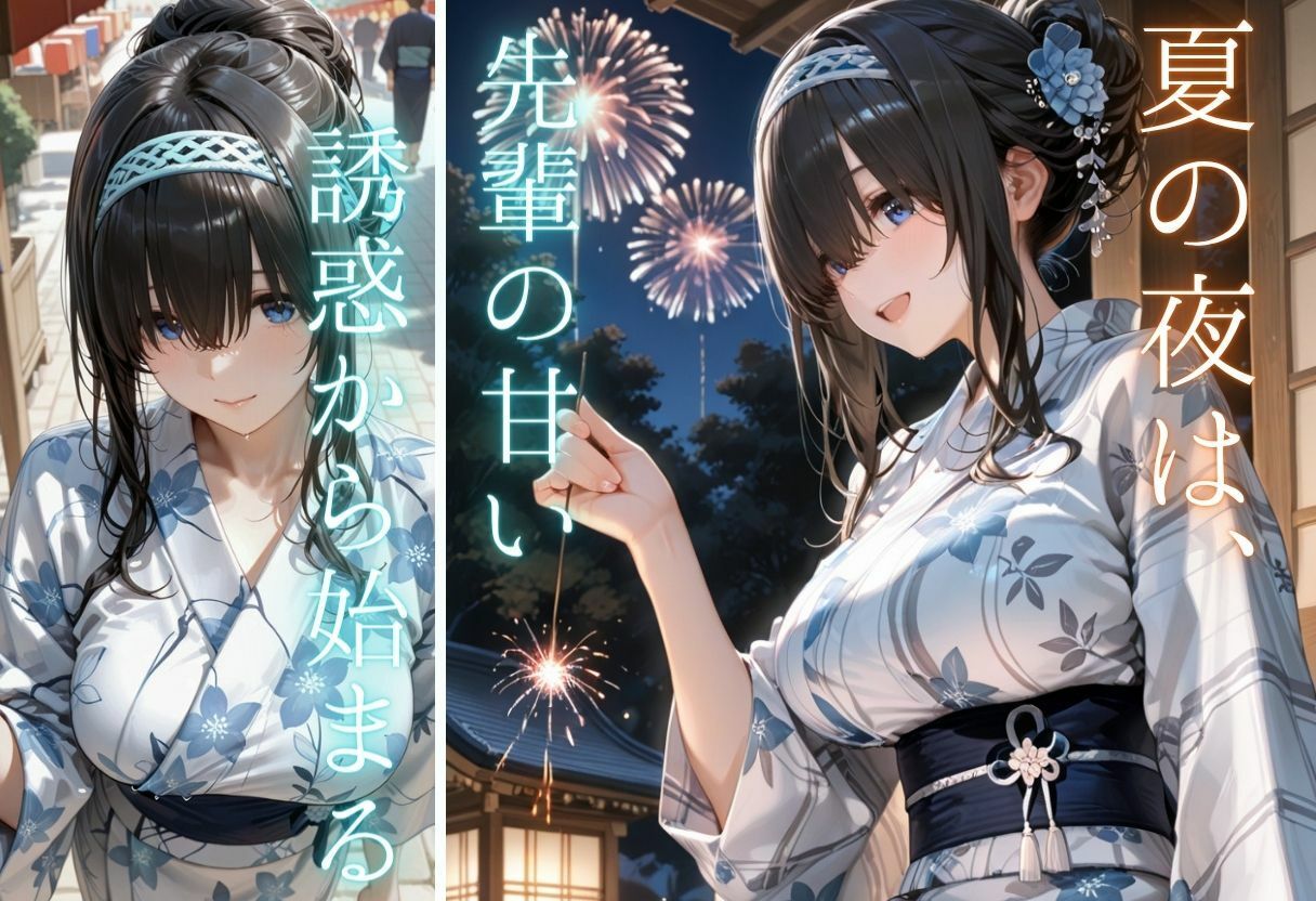 先輩との夏...花火デートからびしょ濡れ本殿SEX - サンプル画像 4