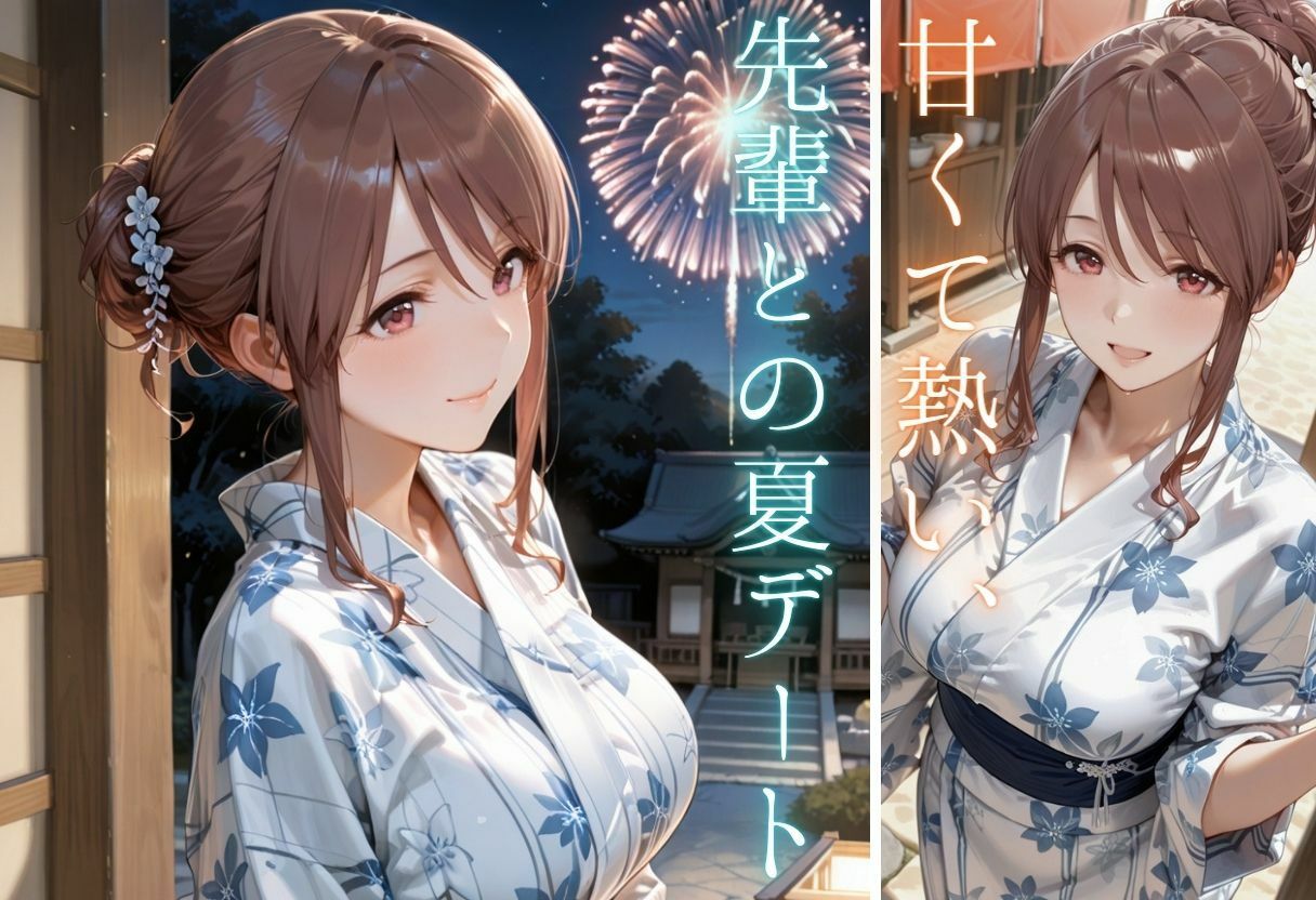 先輩との夏...花火デートからびしょ濡れ本殿SEX - サンプル画像 5