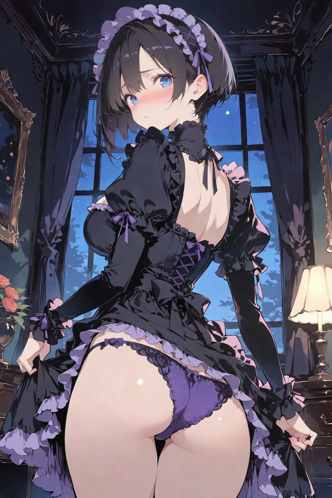 ボーイッシュ巨乳メイドの夜伽奉仕 〜ゴスロリを脱ぎ捨てて御主人様に捧げる蜜尻〜 - サンプル画像 2