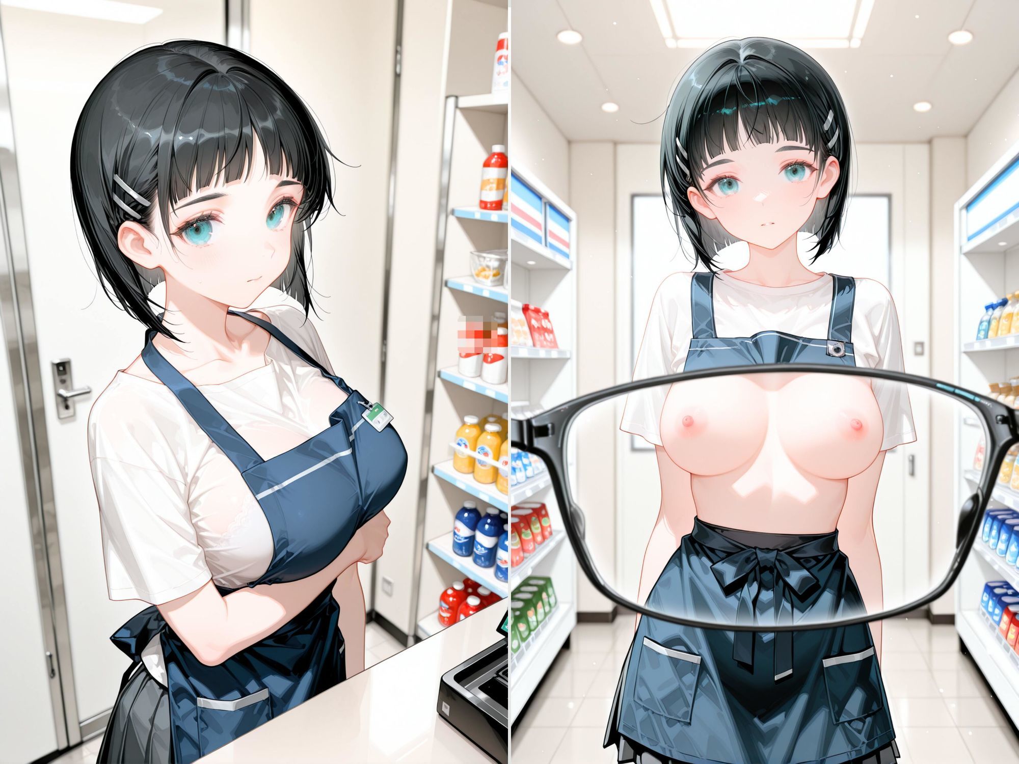 【4K動画付き】 24時間の快楽:コンビニで牝に目覚める 桐ヶ谷直〇編 ソードアートオ〇ライン SAO - サンプル画像 1