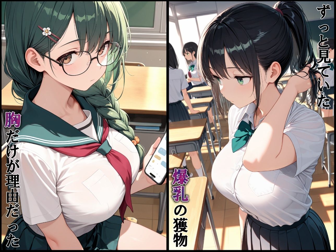 強●輪〇連続中出し〜爆乳だけを理由に囲まれた女子校生〜 - サンプル画像 1