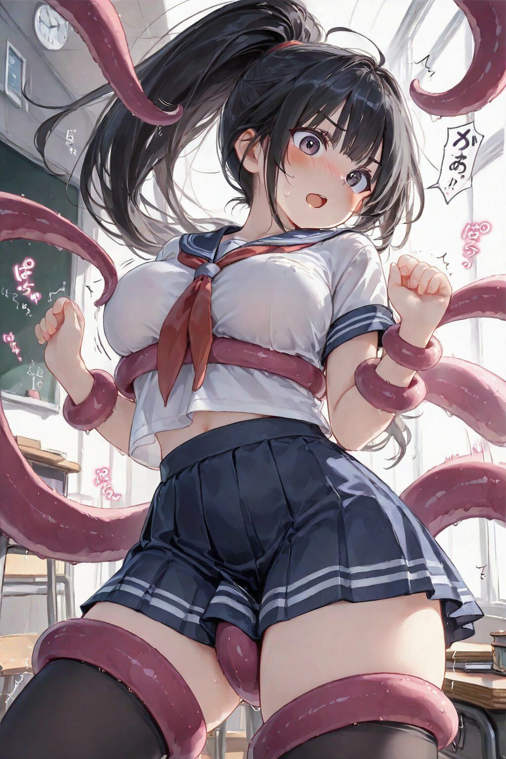 JK触手・スライム・拘束・痴● CG集22 - サンプル画像 1