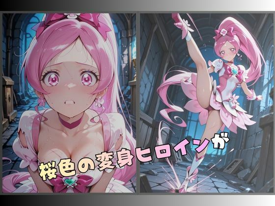 拘束された桜色の変身ヒロイン - サンプル画像 1