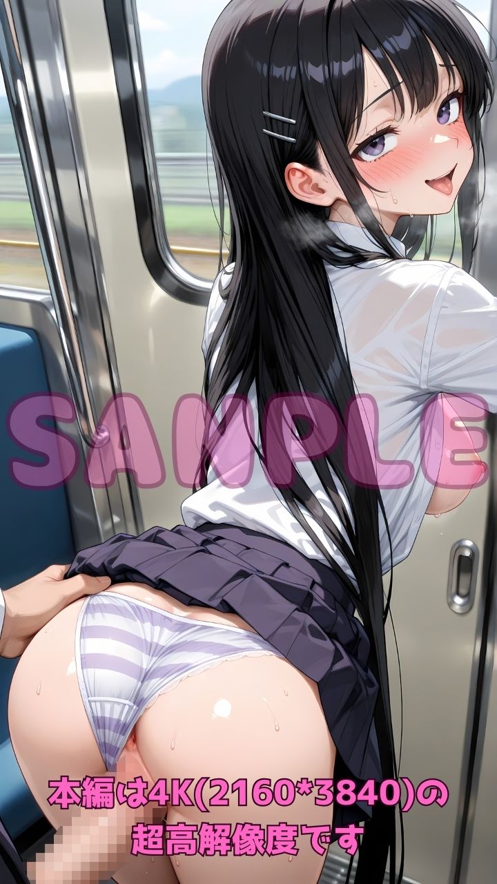 逆痴●列車 〜女子校生痴女のお尻擦りつけ誘惑＋立ちバック＆騎乗位3〜 - サンプル画像 5