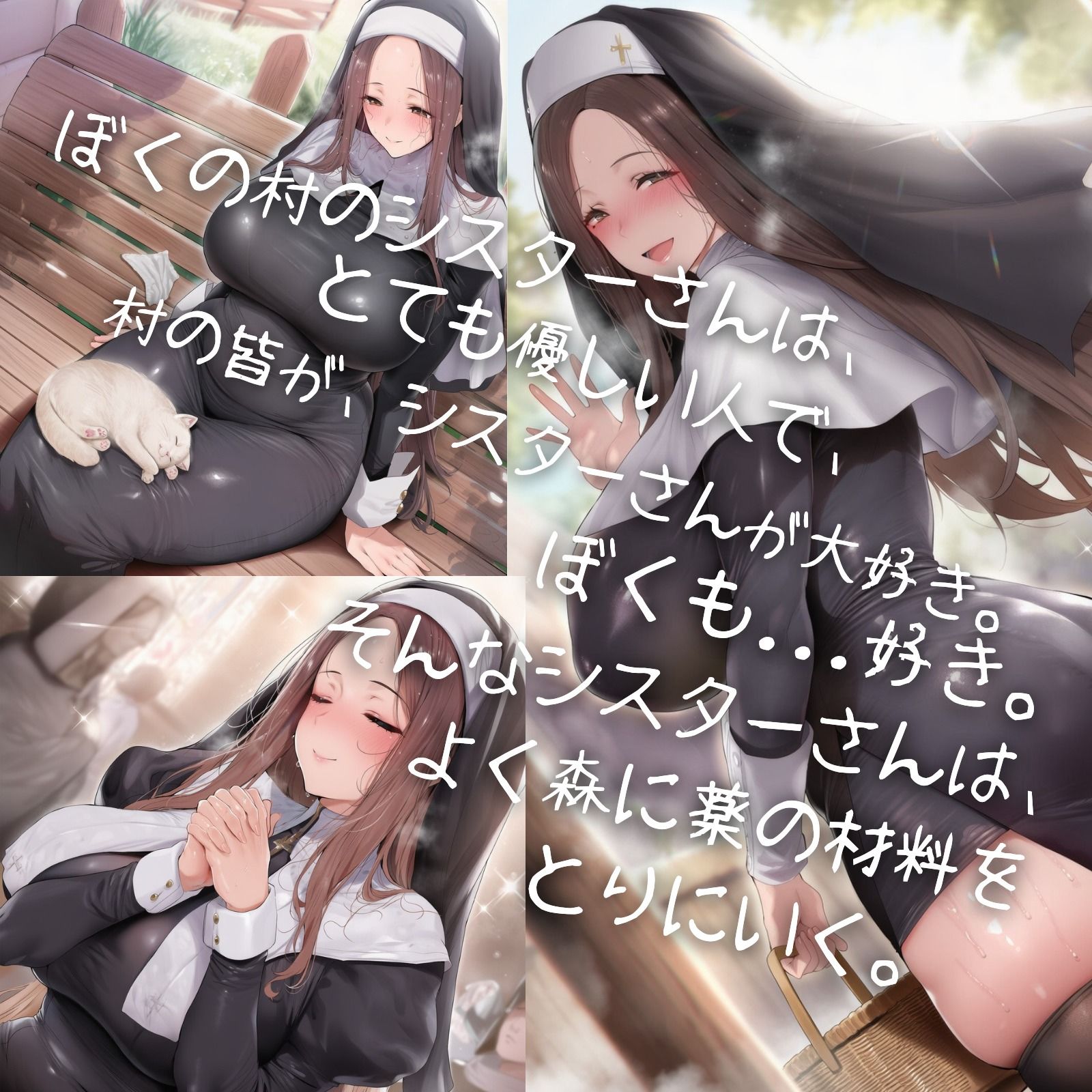 （憧れのお姉さん異種姦BSS CG458枚）ぼくの好きな村のシスターさんはよく森に行って... - サンプル画像 1