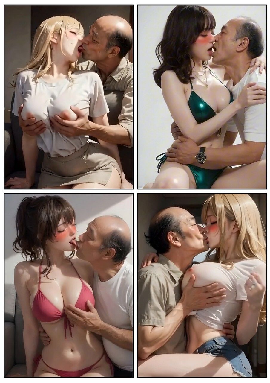 美女とおじさんのディープキス キス好き大集合♪4 - サンプル画像 7
