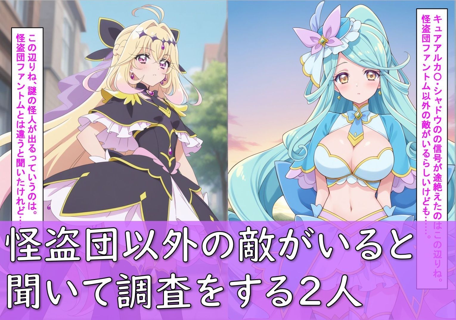 ヒロイン敗北_キュアアルカ〇・シャドウ＆キュアエクレ〇ル〜触手姦＆市民輪〇〜 - サンプル画像 2
