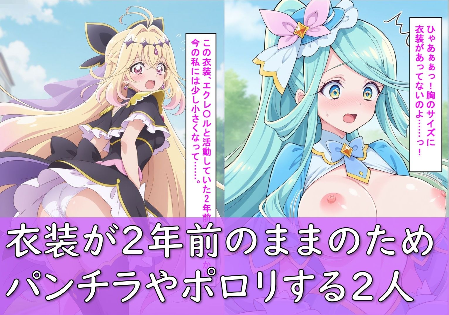 ヒロイン敗北_キュアアルカ〇・シャドウ＆キュアエクレ〇ル〜触手姦＆市民輪〇〜 - サンプル画像 3