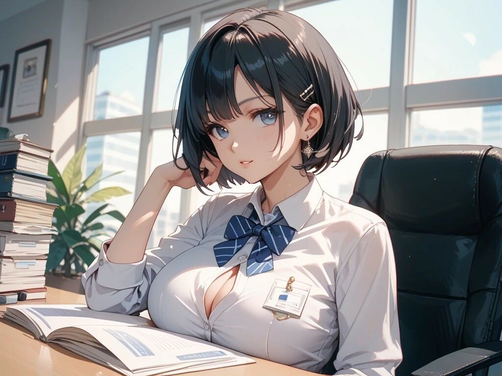 OLオフィスプレイと浜辺を楽しむ美女とキャンプ好き美女 - サンプル画像 1
