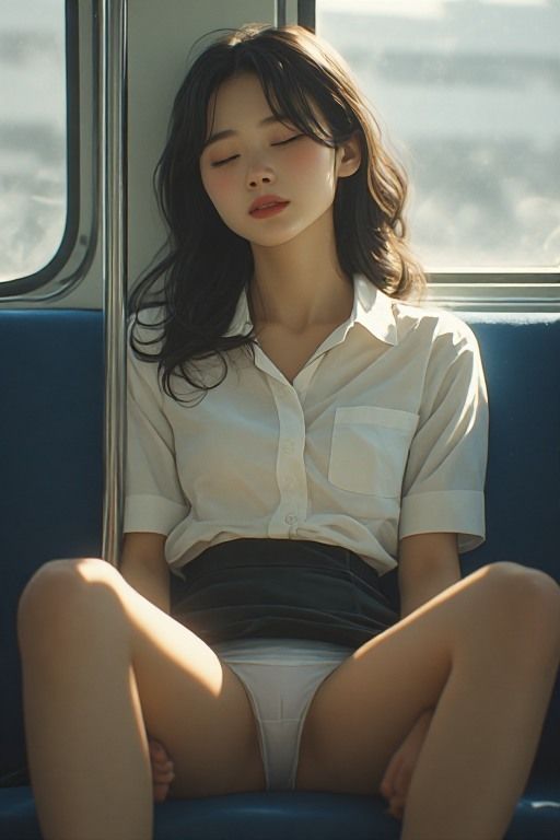 ガラ空きの車内に咲く秘め事―贅沢な空間で加速する「脱衣」の妄想 - サンプル画像 2