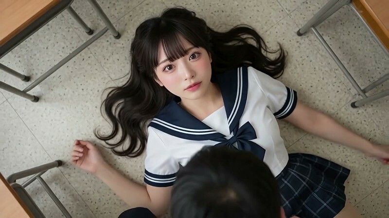 【JK53人斬り】女子校生と連続セックスでヤリまくる 〜前戯なし本番だけ25分・フルボイス・ぬるぬる動くフルHD〜【AI実写】 - サンプル画像 10