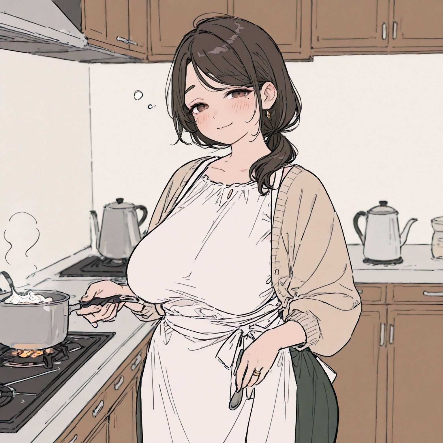 意外にもグロマンな隣人妻を尻穴でメス堕ちオホ声交尾 - サンプル画像 1