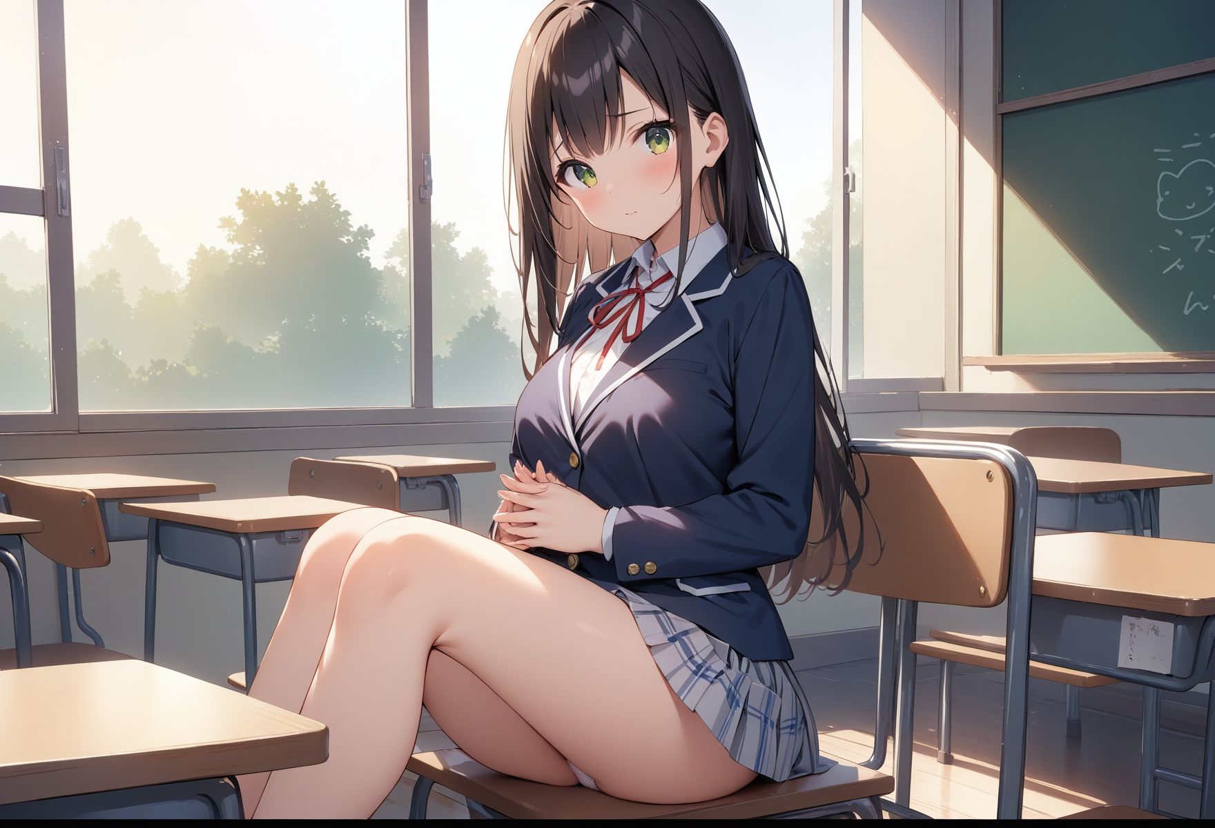 巨乳美女JKのパンチラ集 - サンプル画像 6