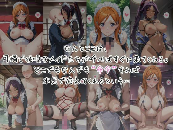 メイドさんデリバリー専門店！！メイドさんの本気SEX、非公開。〜井○織姫＆四○院夜一編〜 - サンプル画像 2