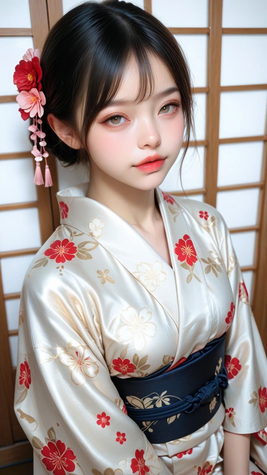 着物で欲情ぶっかけ娘 快感マルチパーソンSEX - サンプル画像 1