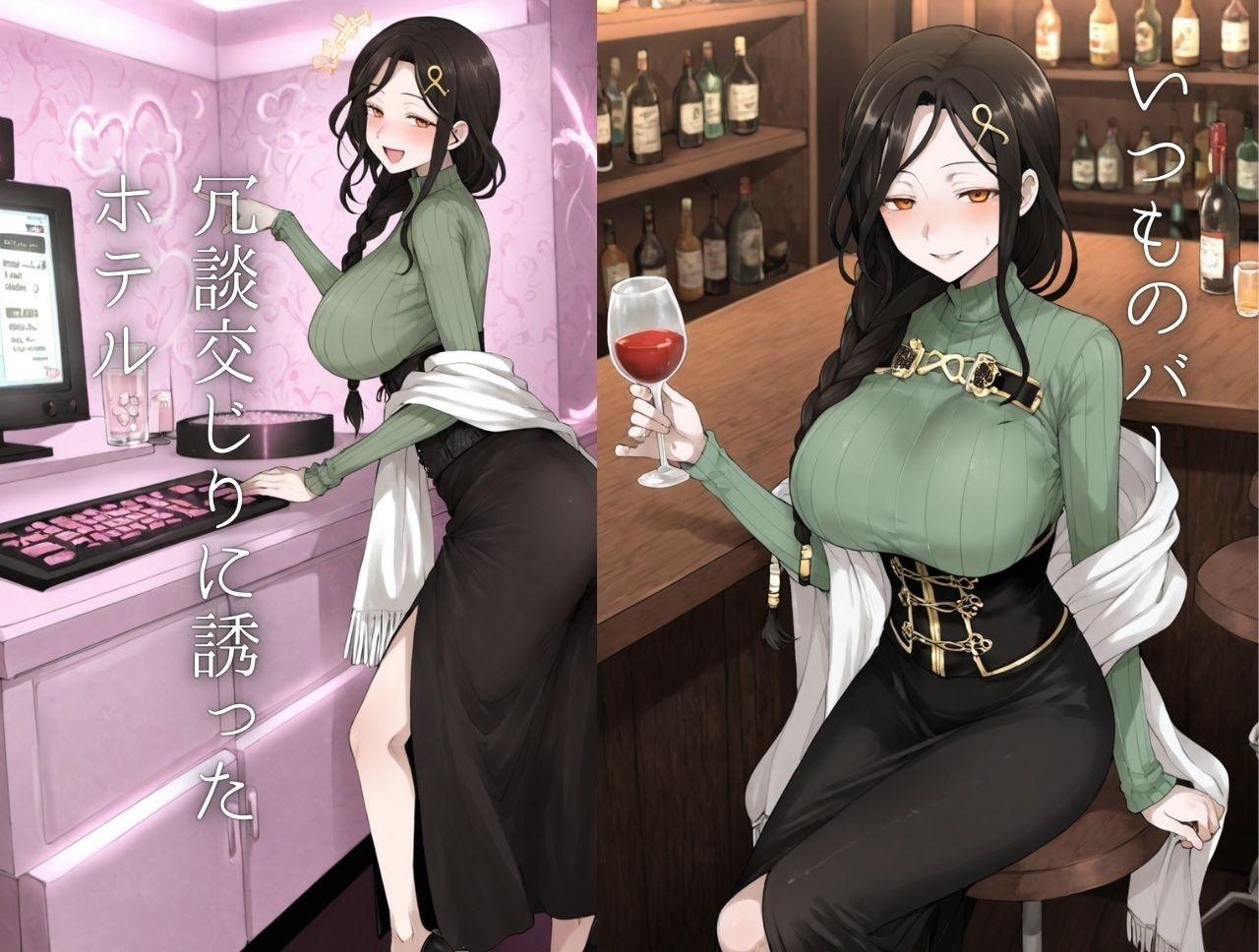 白〇巴＆健〇花〇  百合カップルがメス堕ちして孕ませられる話 - サンプル画像 1