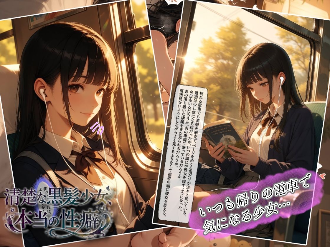 清楚な黒髪少女、本当の性癖 - サンプル画像 1