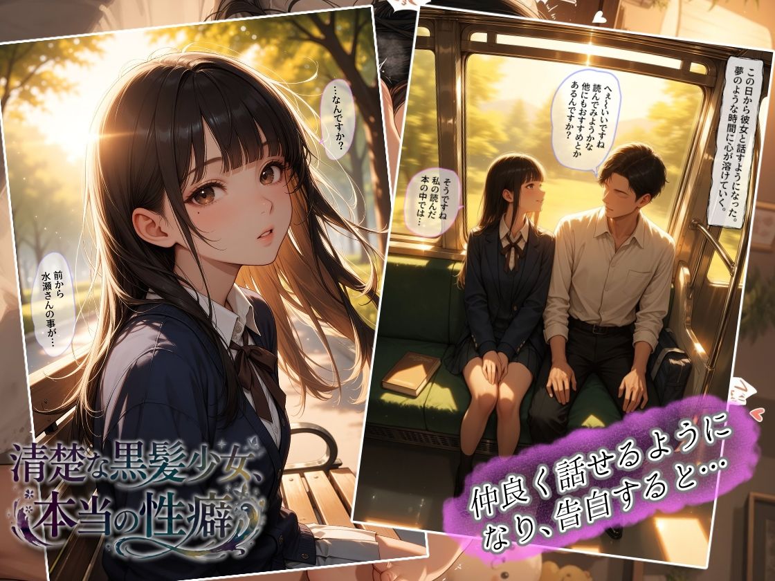 清楚な黒髪少女、本当の性癖 - サンプル画像 2