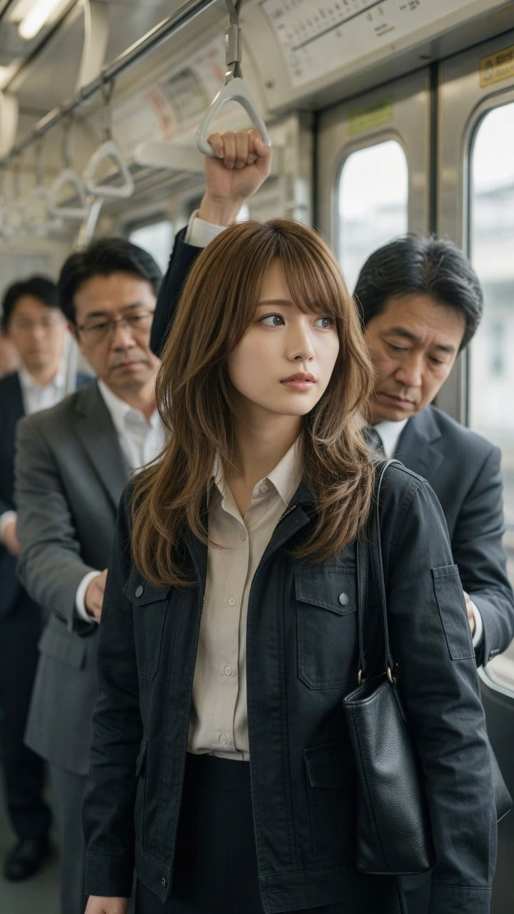 電車で見かけた好みの女性に悪戯 - サンプル画像 1