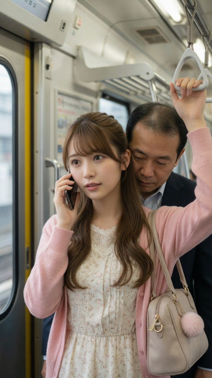 電車で見かけた好みの女性に悪戯 - サンプル画像 2