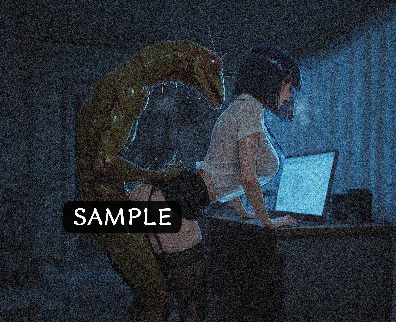 職場怪異  白襟 - サンプル画像 8