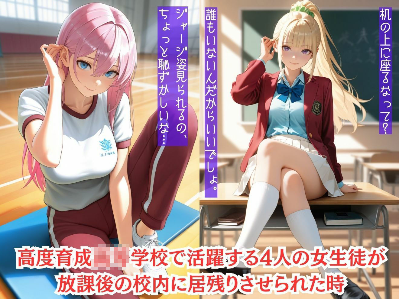 もしも学園の選ばれし女生徒達を強●的に●●の力で着せ替え人形に堕として弄んだら？よう実編 1 - サンプル画像 1