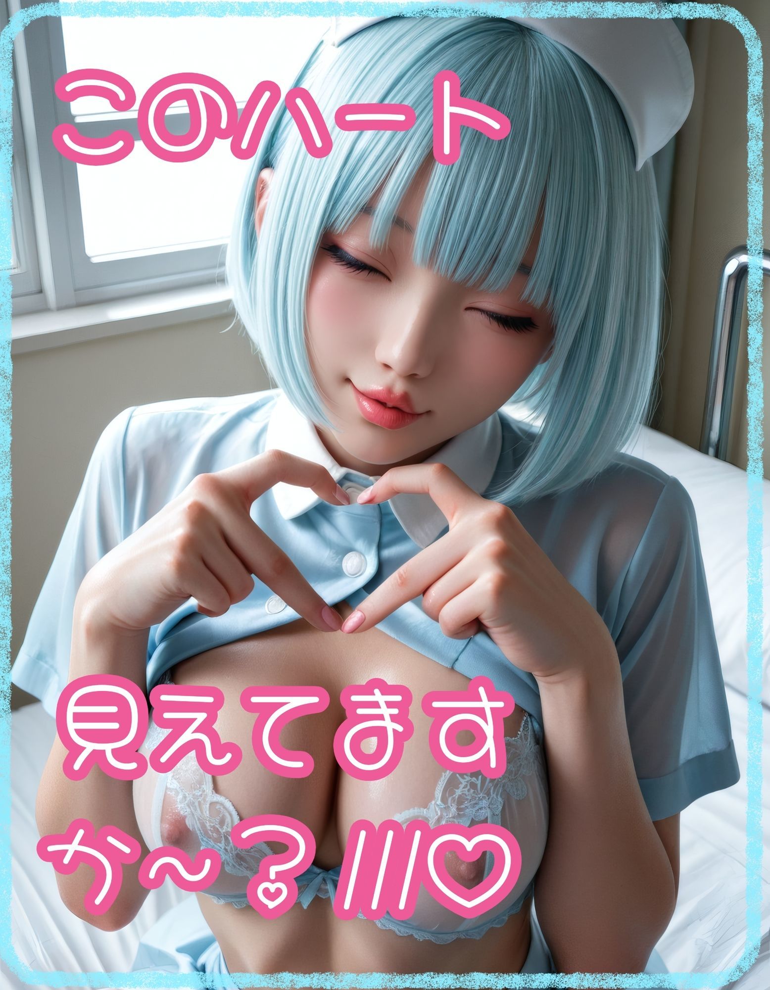 【白スト】ナースのヘルスチェック【青ショート】 - サンプル画像 3