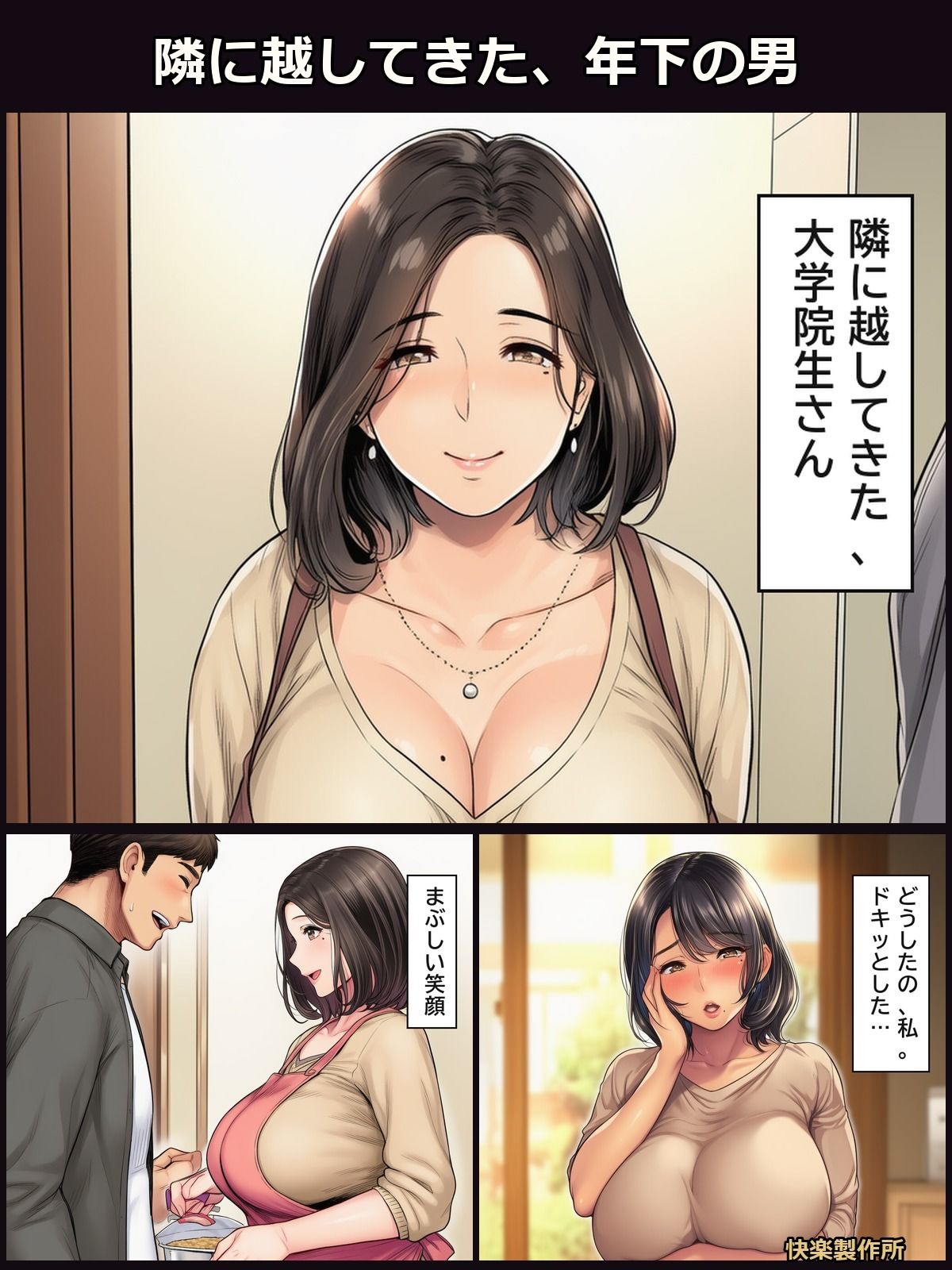熟れごろ人妻 ─ 年下との火遊び【熟女NTR・セリフ付き計144枚】 - サンプル画像 1