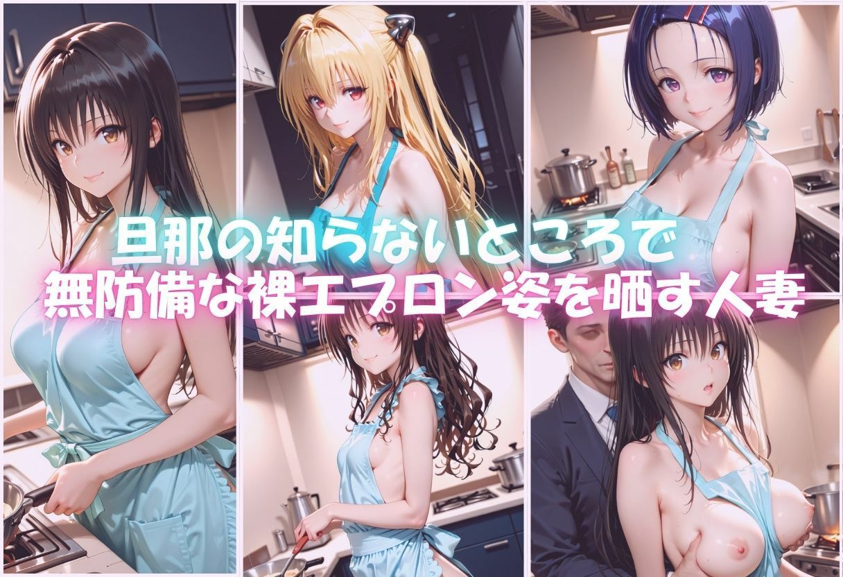 裸エプロン人妻は俺の性処理道具 〜旦那の知らないところで生ハメ中出し〜 - サンプル画像 1