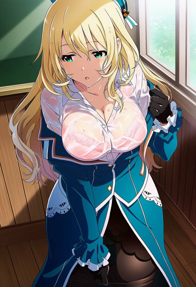 盗撮＆濡れ透けフェチ特化 2020年代アニメ作画特集 艦隊少女たちの濡れ透け教室生着替え その5 -500枚を撮影- - サンプル画像 6