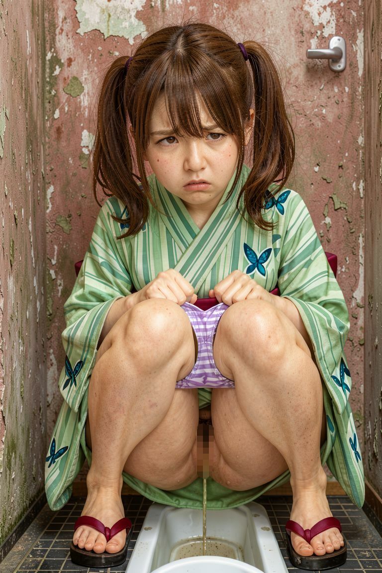 夏祭り 浴衣和式トイレ2 - サンプル画像 4