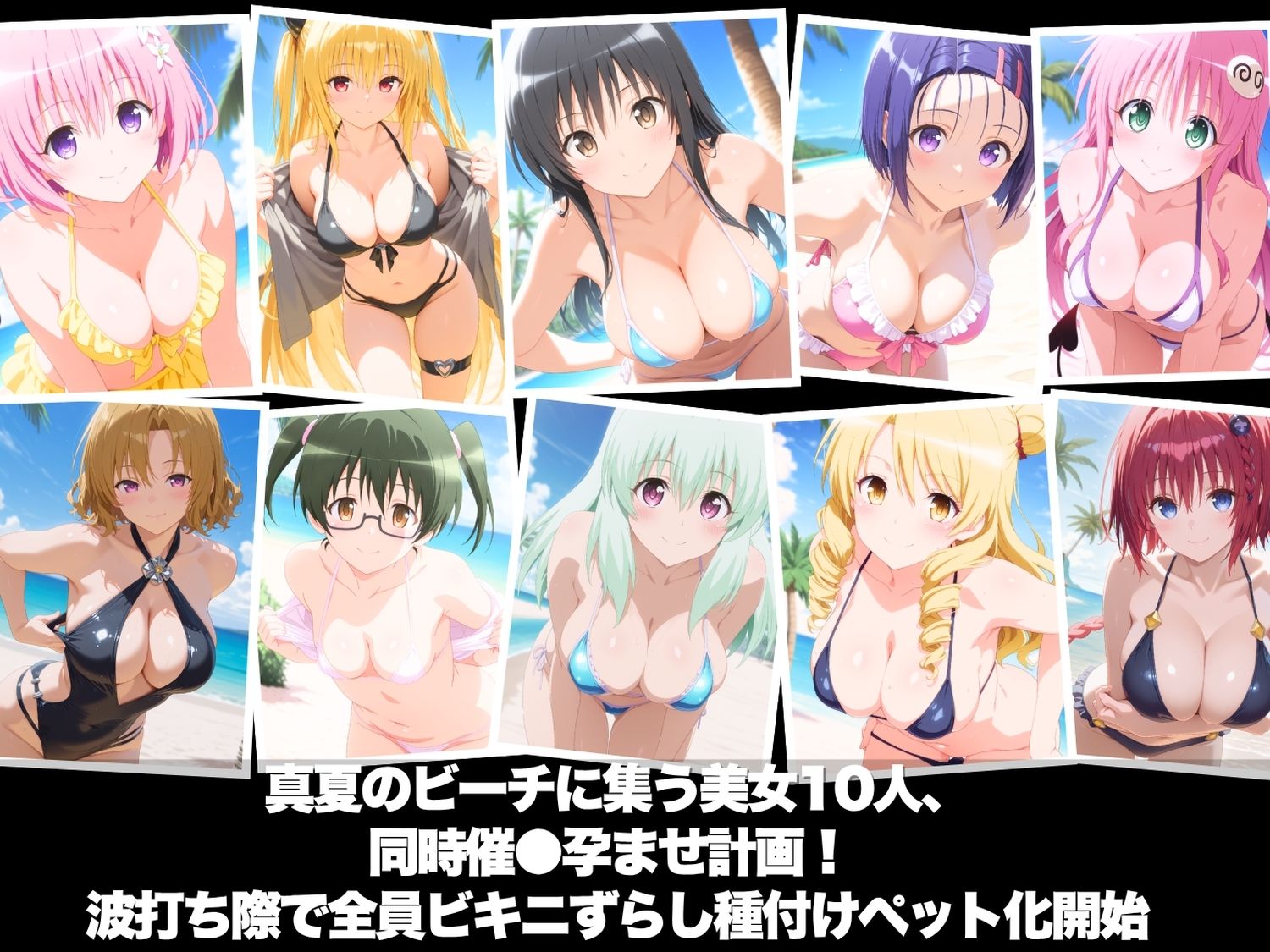 真夏の海辺で堕ちて 〜おじさんの虜になって妊娠するまで〜 ToL●VEる編 - サンプル画像 1