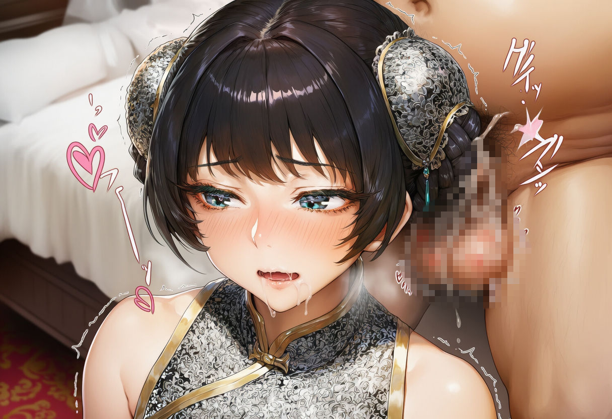 チャイナドレス美女にぶっかけ・髪コキ・独占射精 - サンプル画像 4