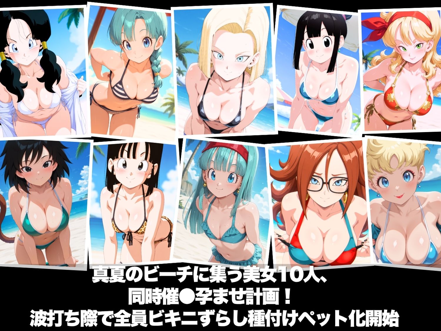 真夏の海辺で堕ちて 〜おじさんの虜になって妊娠するまで〜 ド●ゴンボール編 - サンプル画像 1
