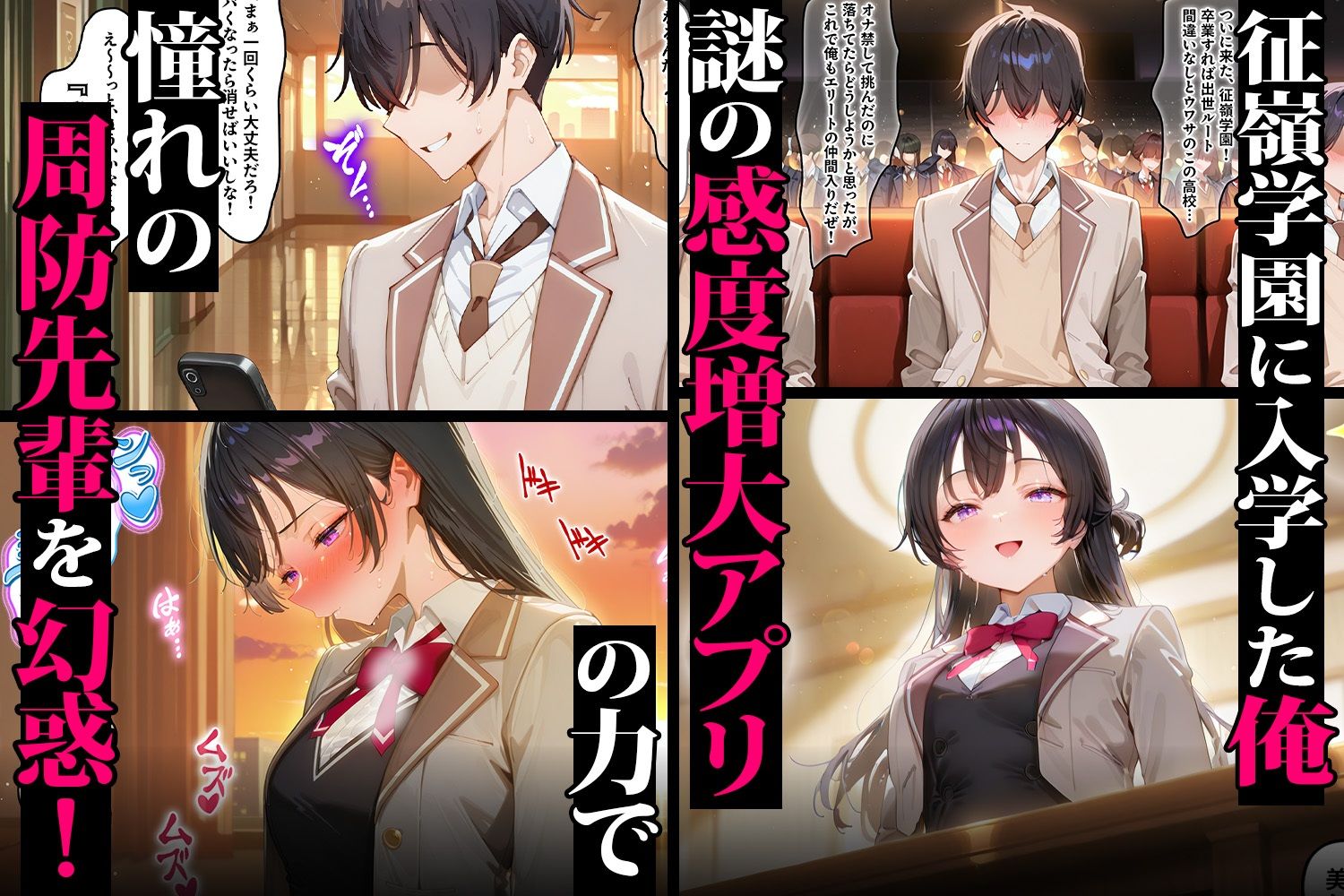 催●アプリで感度3000倍（はーと） イキ狂い絶頂中出しされた話 周防有希＆アーリャ＆マーシャ編 - サンプル画像 1