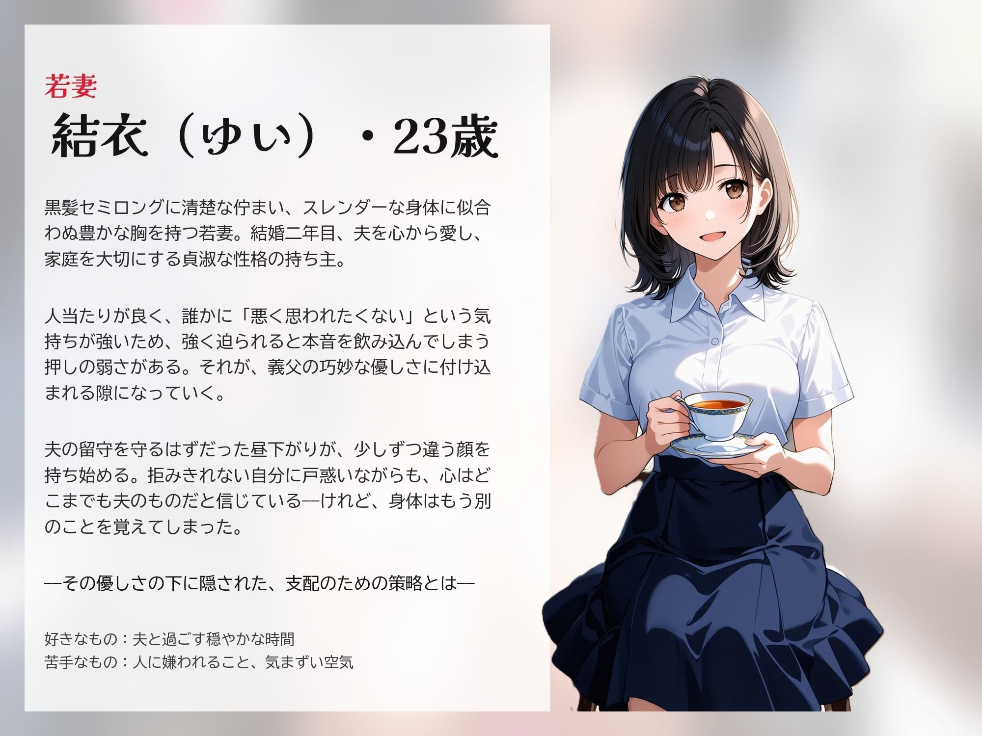 夫の留守に、私は堕とされていく 〜同居義父に開発される、若妻寝取られ日記〜 - サンプル画像 1